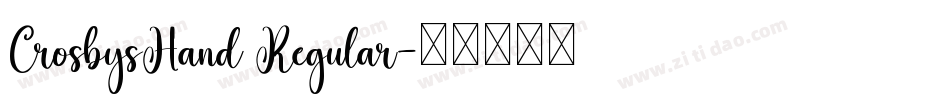 CrosbysHand Regular字体转换
